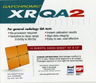 Gafchromic XRQA2 Dosimetry Film from Ashland, packaging