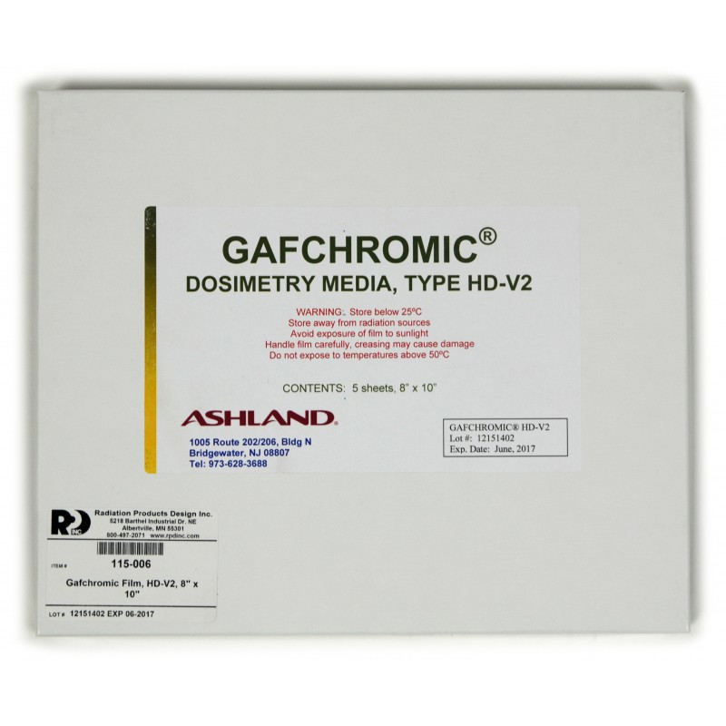 Gafchromic HD-V2 Radiochromic Film packaging