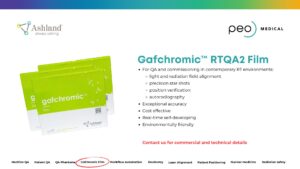 Gafchromic RTQA2, state-of-the-art processor-less film for QA and commissioning